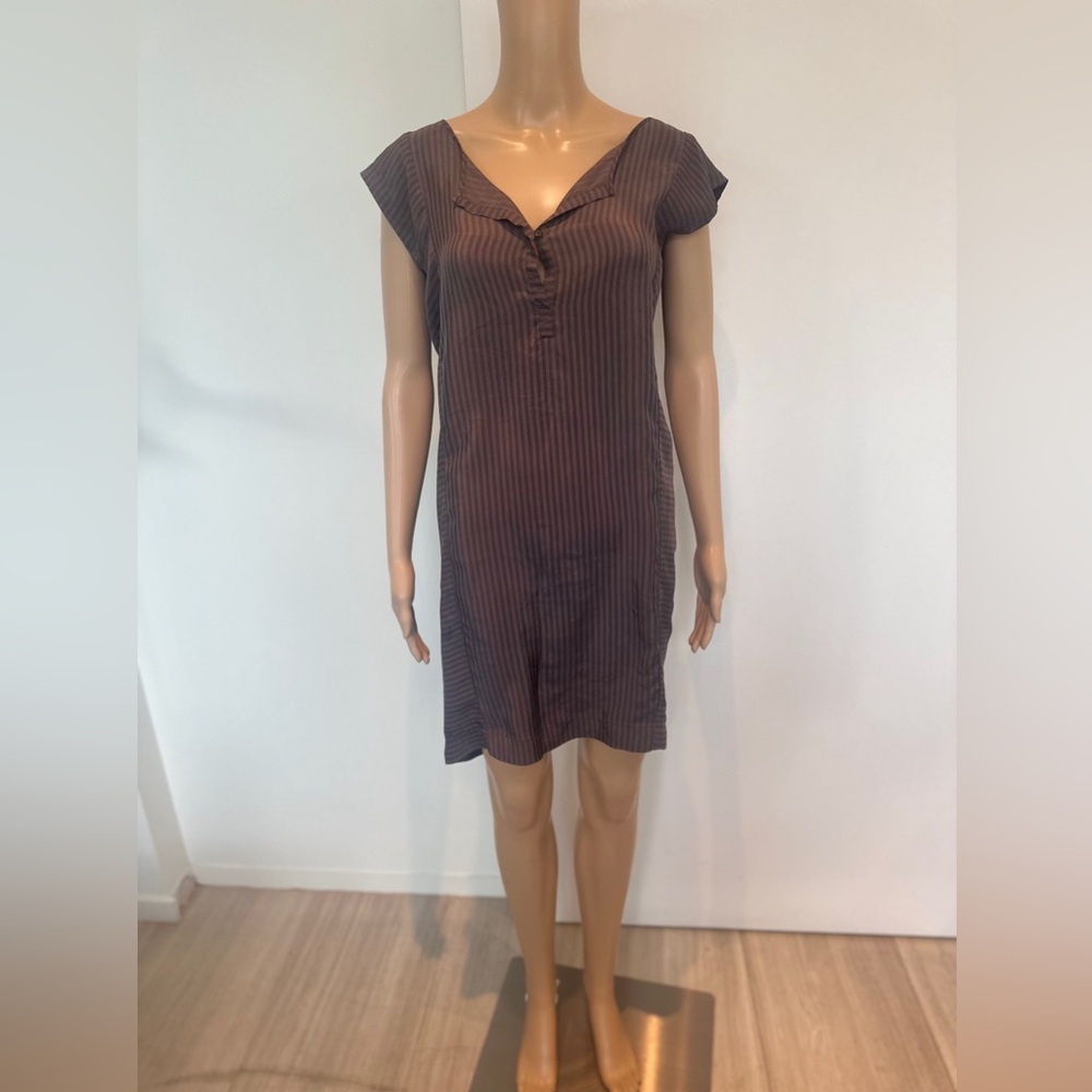 Humanoid XS V-neck Cupro Plum Dress